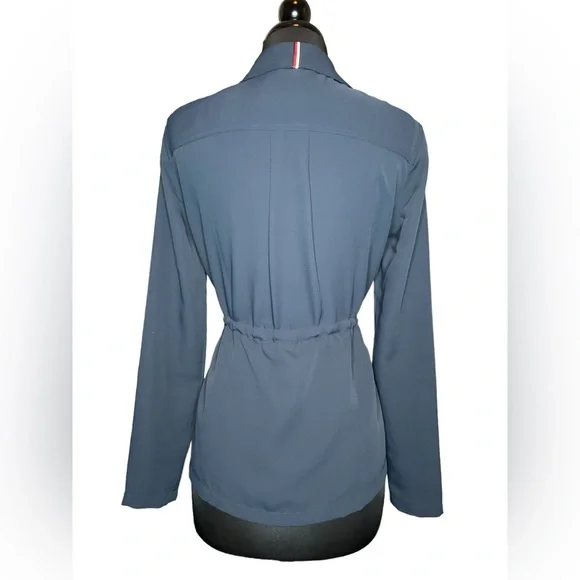 Tommy Hilfiger blouse. New with tags. Adjustable waist. Chiffon like 100polyest - Picture 3 of 8